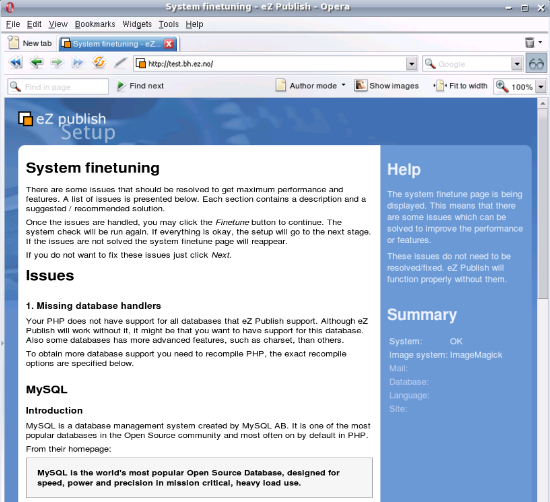 System finetuning