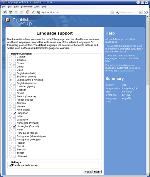 Step 6: Language support