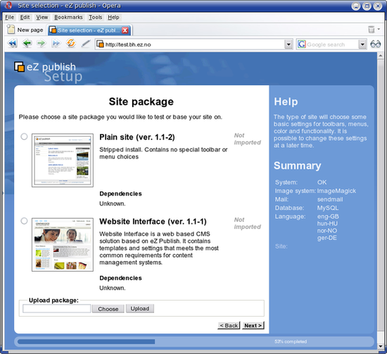 Step 7: Site selection