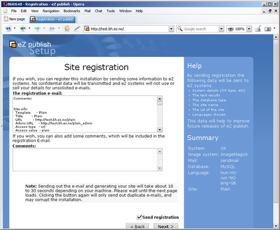 Setup wizard: step 11