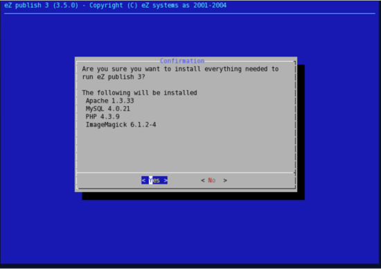 Linux installer - step 2