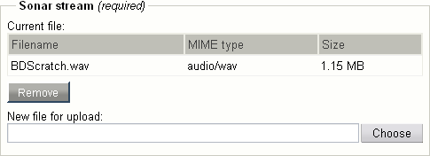 Object attribute edit interface for the "File" datatype.