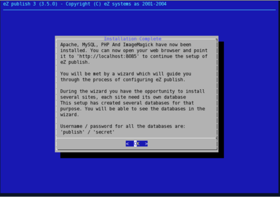 Linux installer - step 6