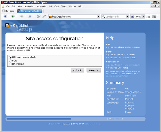Setup wizard: step 9
