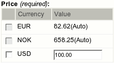 The resulting prices after product upgrading.