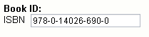 Object attribute edit interface for the "ISBN" datatype when in ISBN-13 mode..