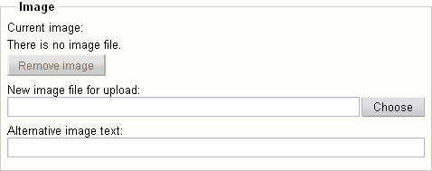 Object attribute edit interface for the "Image" datatype.