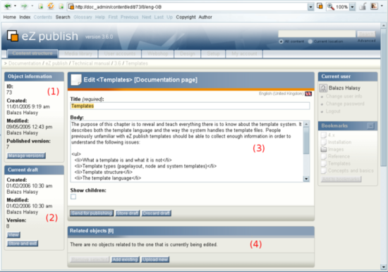 The object edit interface.