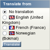 The "Translate from" window.