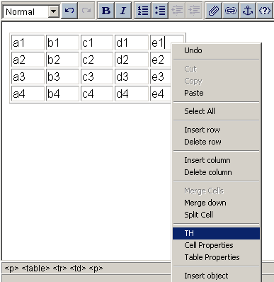 Working with tables / The toolbar / The toolbar / Usage / 4.x / Online ...