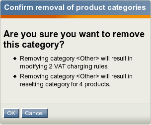 The confirmation dialog.
