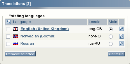 Translations window.