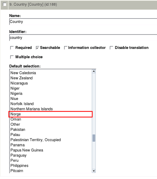 List of countries containing translated country names
