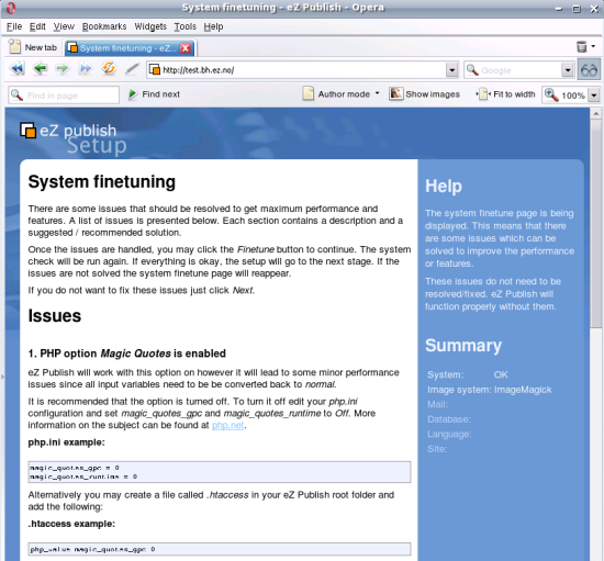 System finetuning