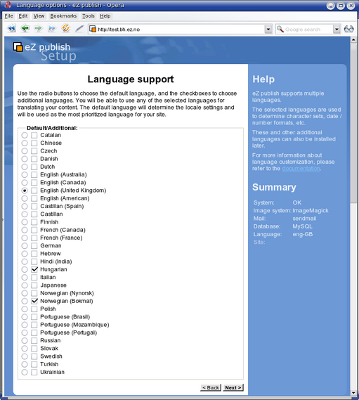 Step 6: Language support