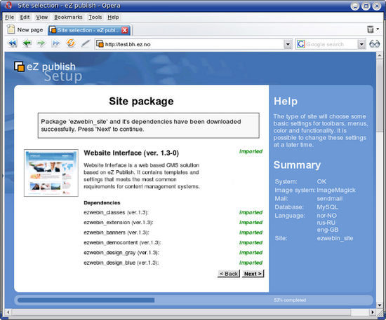 The list of imported packages