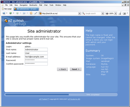 Setup wizard: step 10