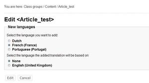 Class Language Selection