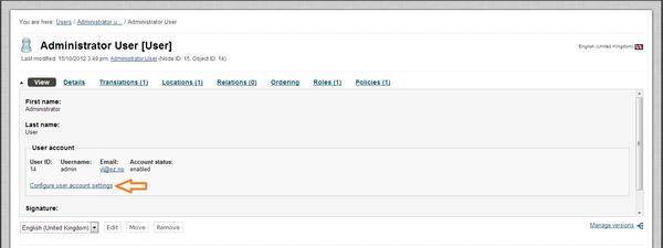 Configure User Account Link