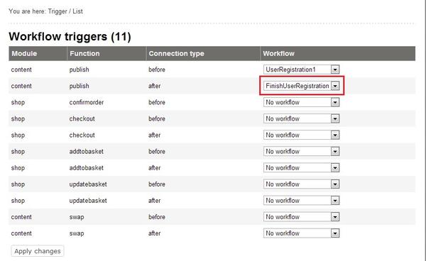 Connecting Workflow to Trigger