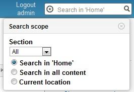 eZ Publish Search Options