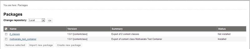 Packages Repository