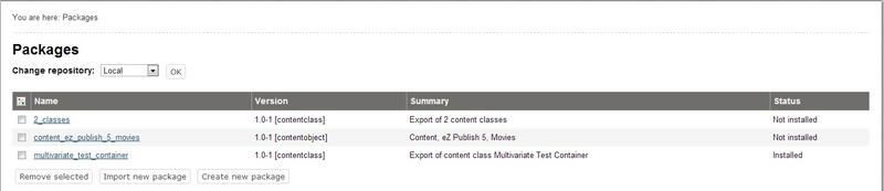 Packages Repository