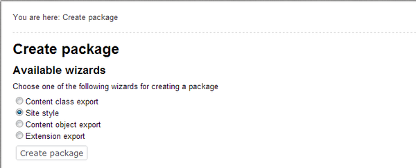 Selecting Package Type
