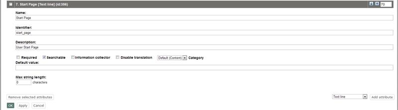 Start Page Attribute
